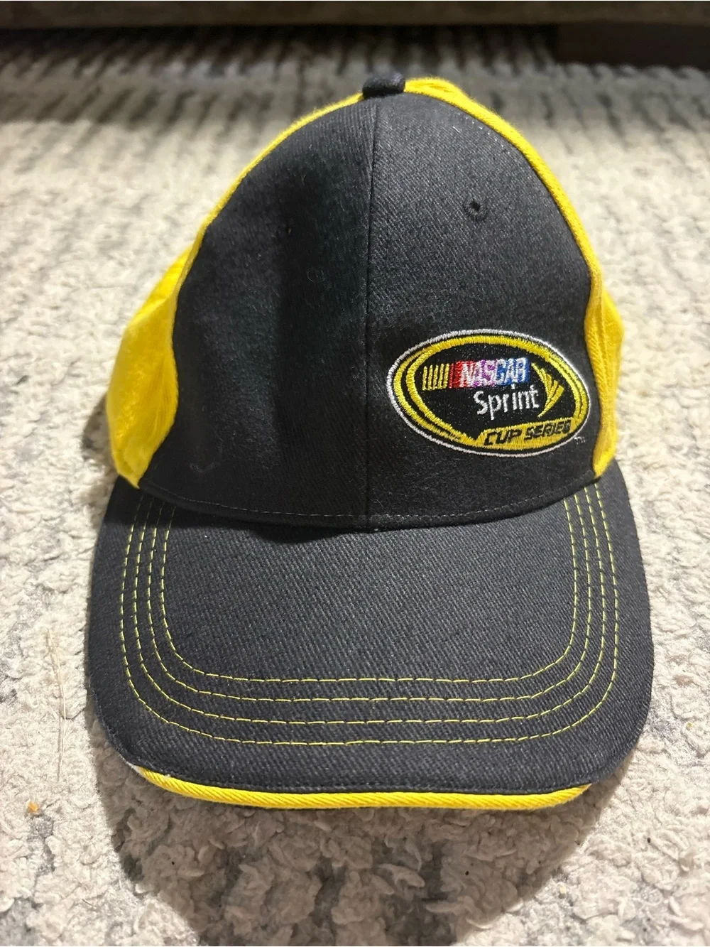 NASCAR x sprint black yellow trucker hat